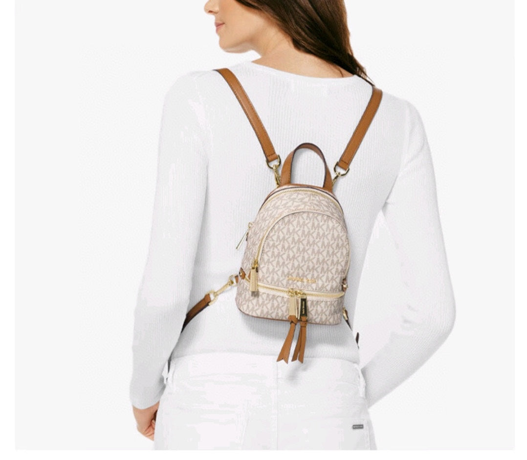 Michael Kors Rhea Mini Backpack - Vanilla Crossbody Bag