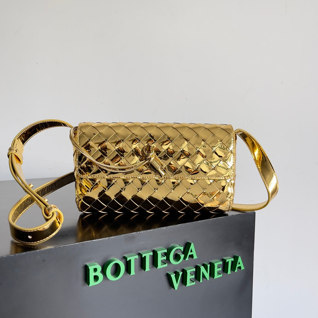 Bottega Veneta Mini Andiamo Bag - Elegant Versatile Dark Brown Crossbody