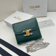 Celine Arc de Triomphe Dark Green Removable Chain Bag