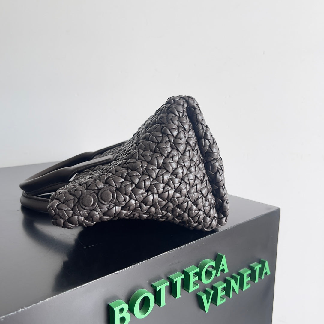Bottega Veneta Mini Cabat Woven Leather Basket Bag