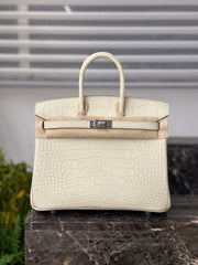 Platinum 25 Matte American Leather Belt - Glacier White with Silver Buckle