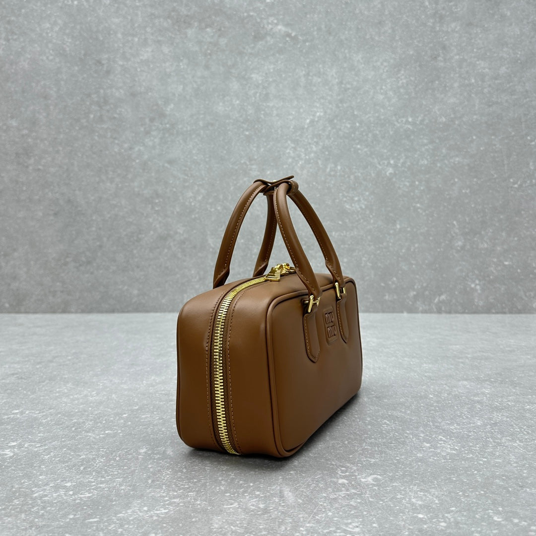 Large Brown MIUMI Padded Bowling Bag