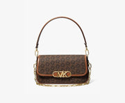 Michael Kors Parker Medium Shoulder Bag - Elegant White Leather