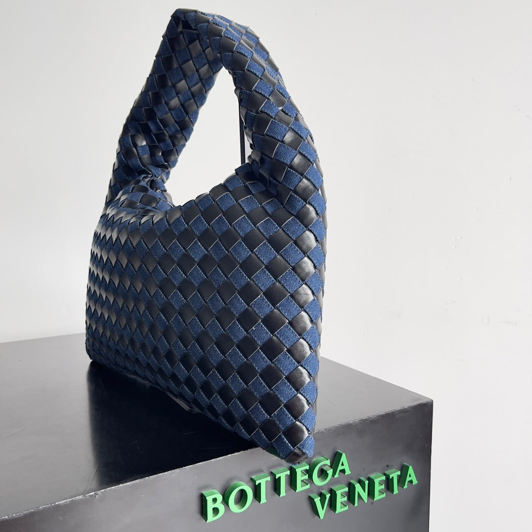 Bottega Veneta Women's Small Hop Denim and Leather Shoulder Bag