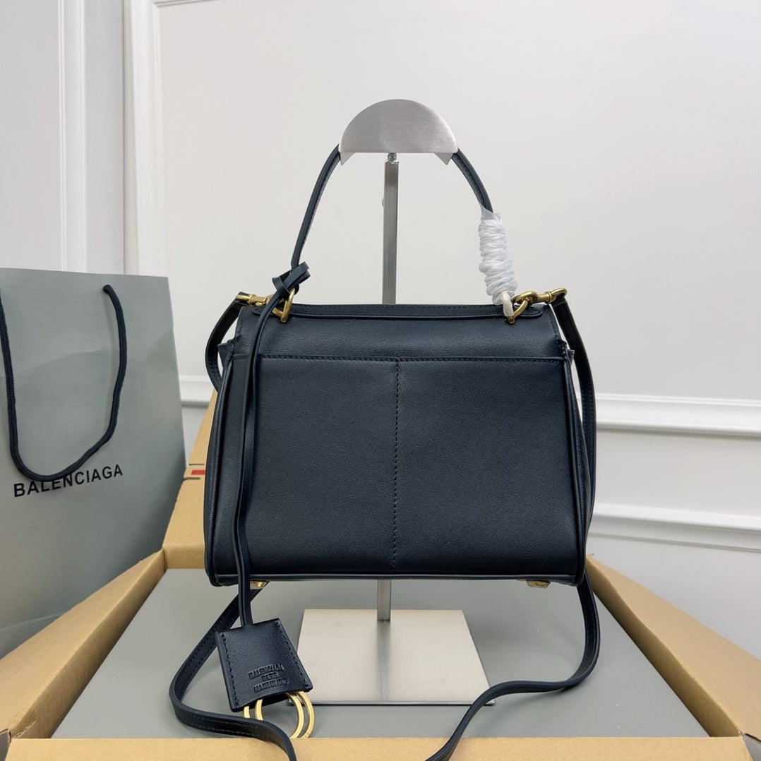Balenciaga Rodeo Mini Bag - Black with Gold Buckle