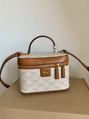 MCM 24 New Top Leather Cosmetic Case - Elegant Nappa Leather Design