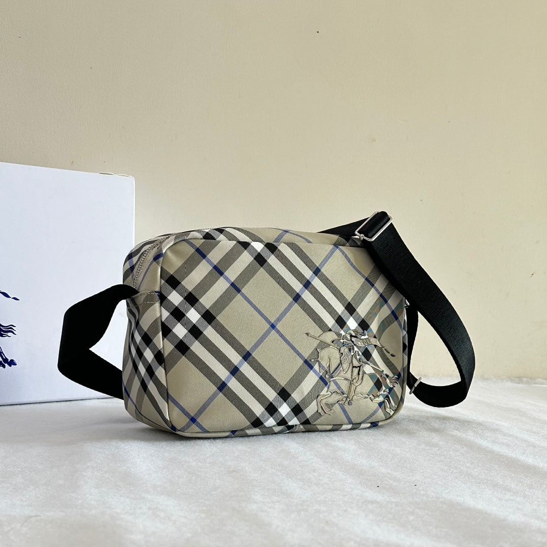 Equestrian Knight Moss Check Cross-Body Bag