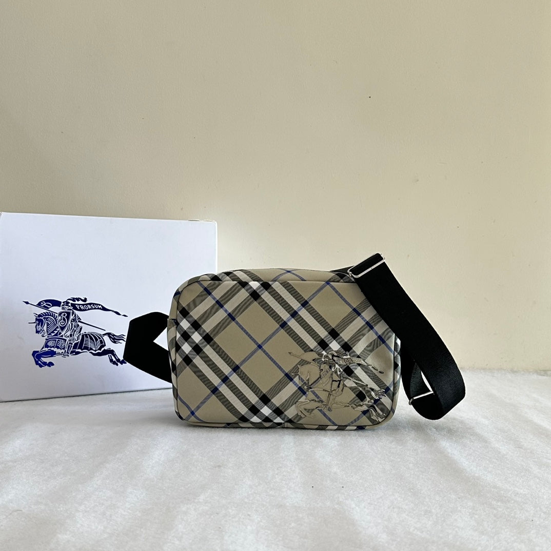 Equestrian Knight Moss Check Cross-Body Bag