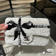 Reversible Sequin Letter Board - White with Black Bow