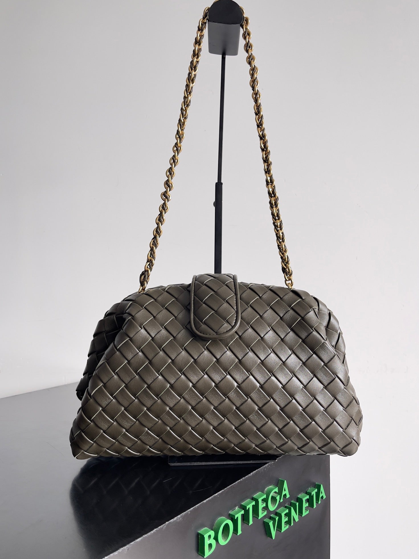 Bottega Veneta Ladies' Lauren Clutch - Elegant Chain Bag