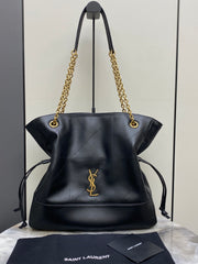 Elegant Black Sheepskin Tote Bag - YSL Jamie 4.3 Upgrade