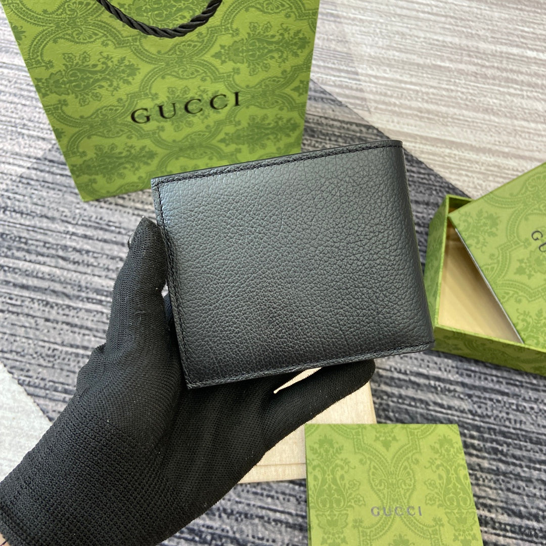 Gucci GG Black Leather Men's Wallet - Model 795316