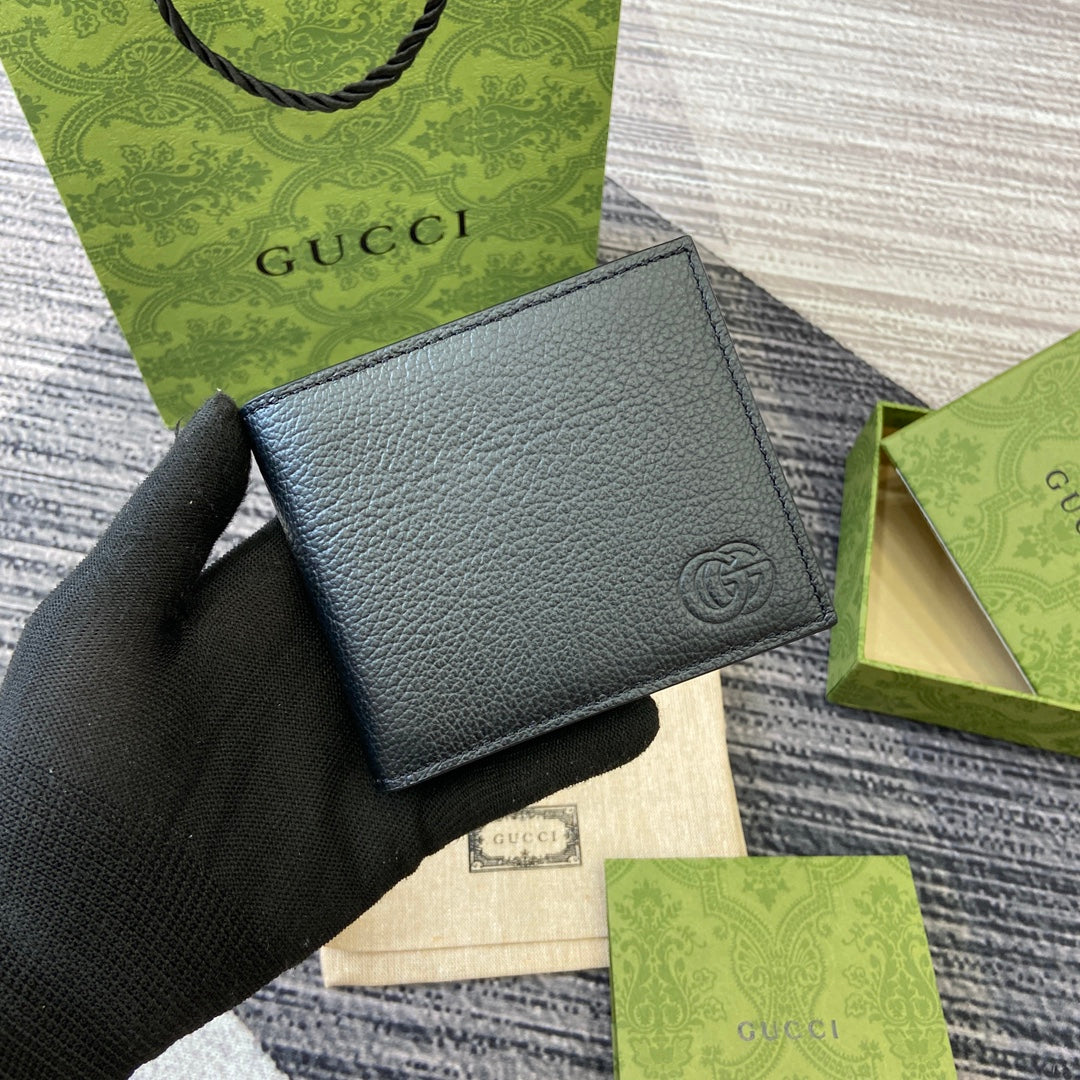 Gucci GG Black Leather Men's Wallet - Model 795316