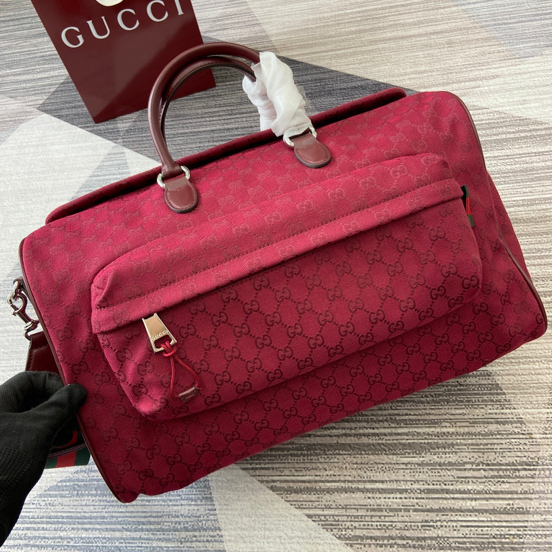 Gucci Medium GG Travel Bag - Original Canvas with Gift Bag