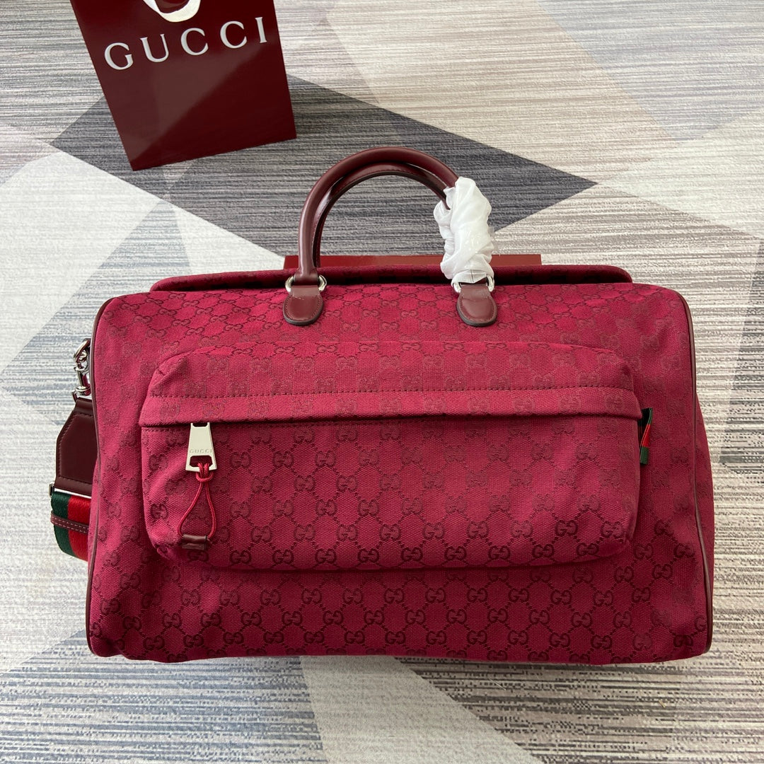 Gucci Medium GG Travel Bag - Original Canvas with Gift Bag