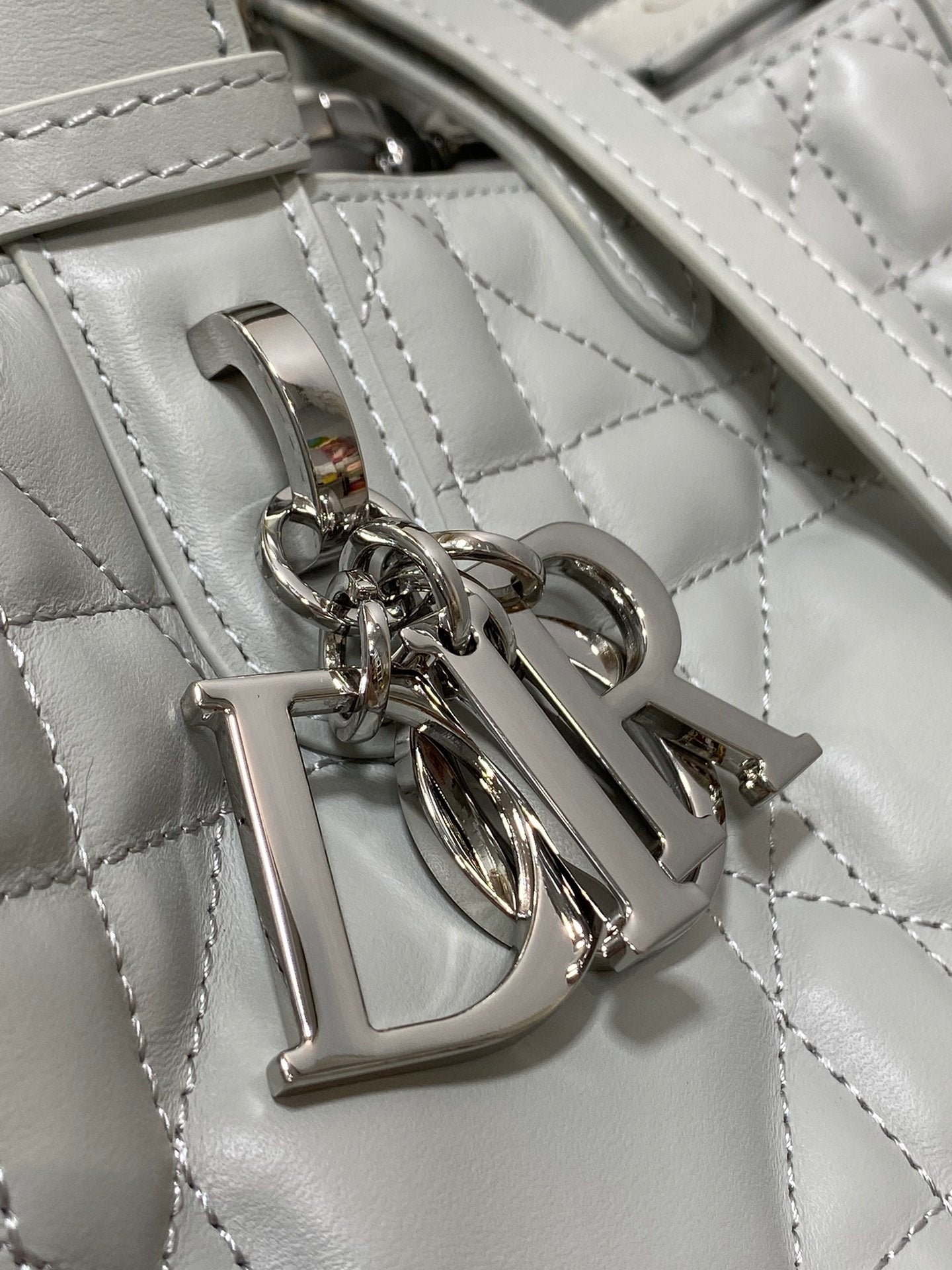 Dior Toujours Series Cloud Gray Medium Handbag