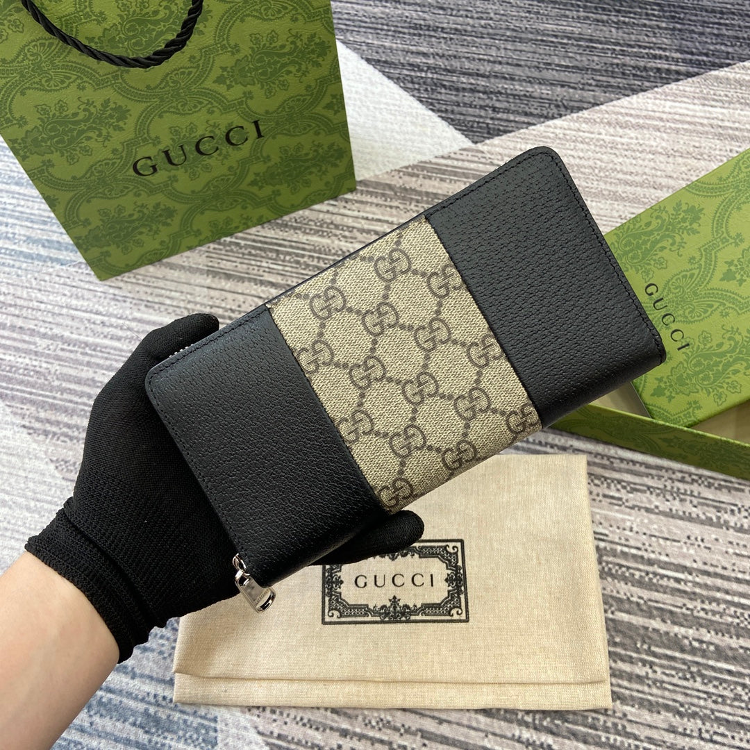 Gucci GG Supreme PVC and Leather Wallet - Model 821803