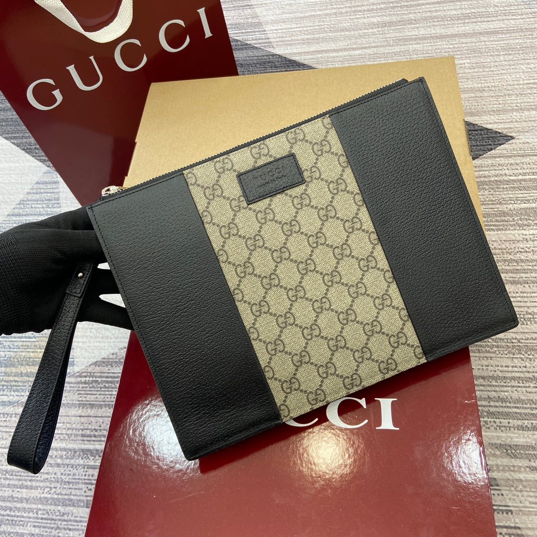 Gucci GG Supreme PVC & Cowhide Handbag - Model 795487