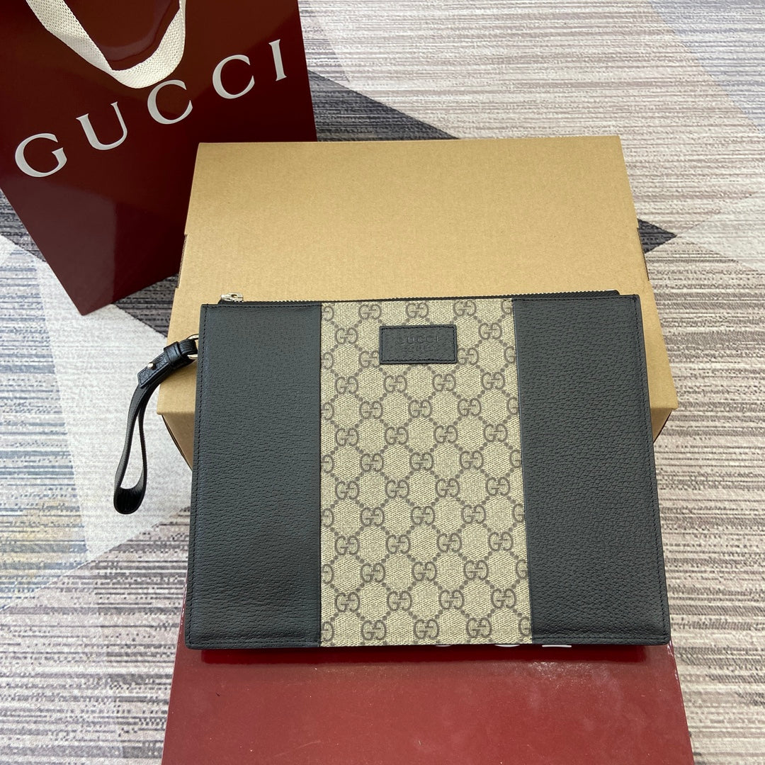 Gucci GG Supreme PVC & Cowhide Handbag - Model 795487