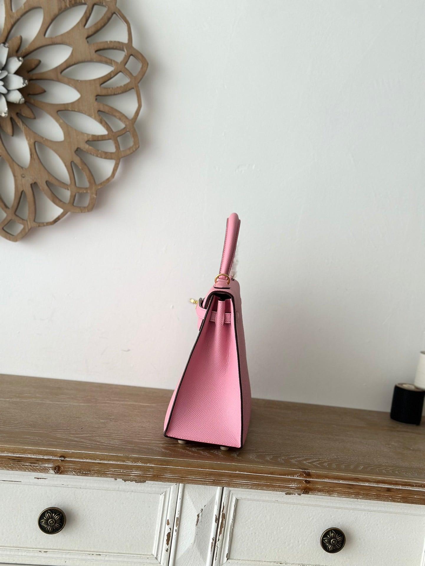 Semi-Handmade Beeswax Thread - Sakura Pink with Gold Buckle