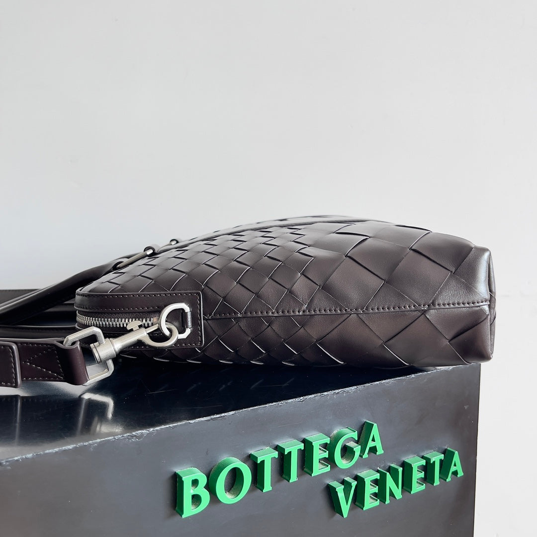 Luxury Hand-Woven Men's Calfskin Briefcase