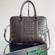 Luxury Hand-Woven Men's Calfskin Briefcase