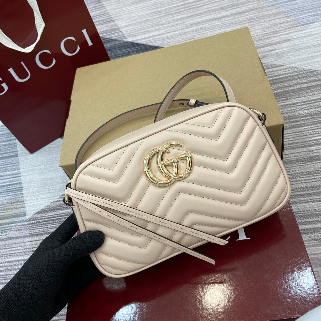 Gucci GG Marmont Small Leather Shoulder Bag - New Light Pink