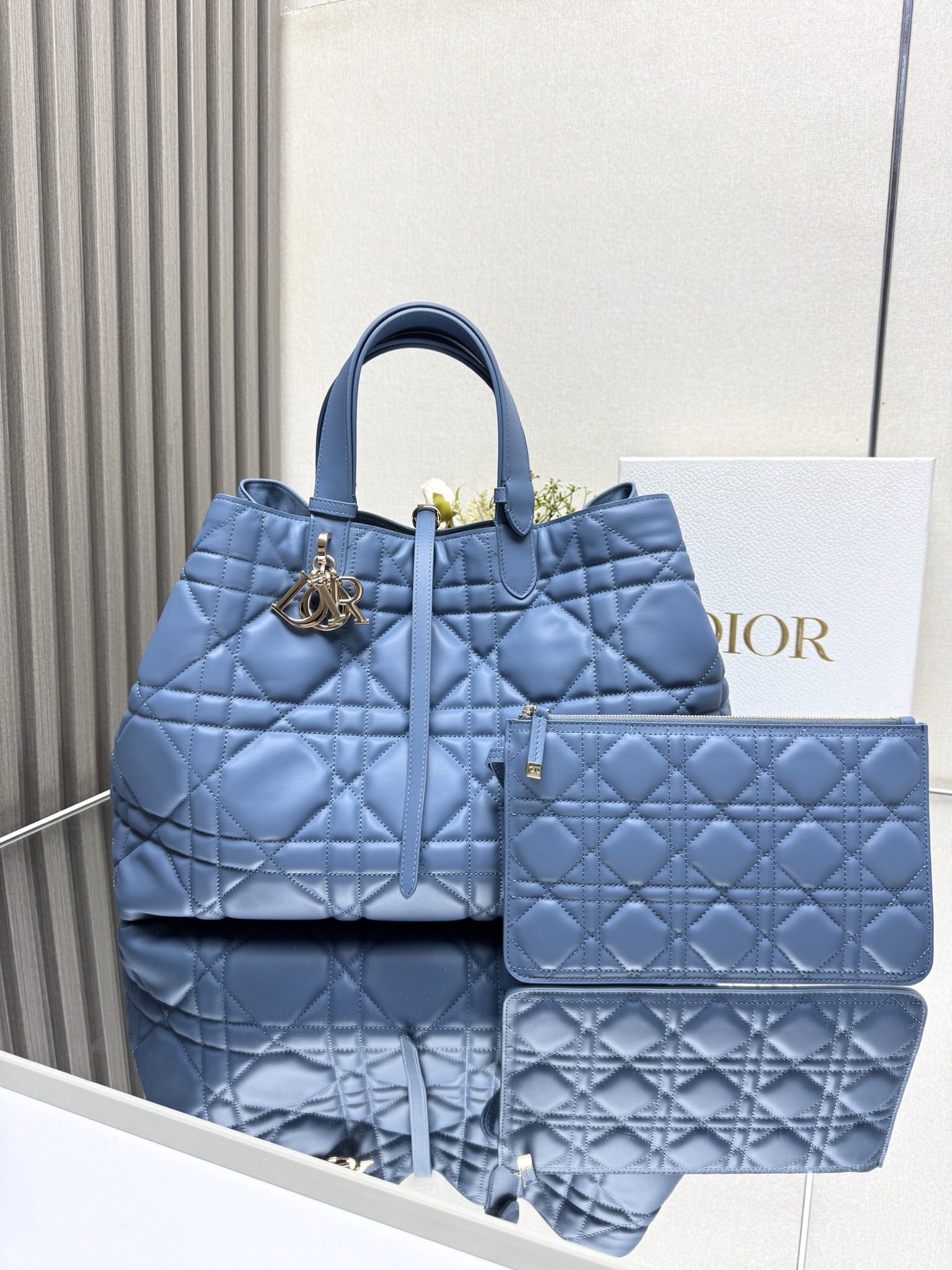 DIOR Toujours Large Handbag in Blue â€“ Authentic Luxury Fashion Bag