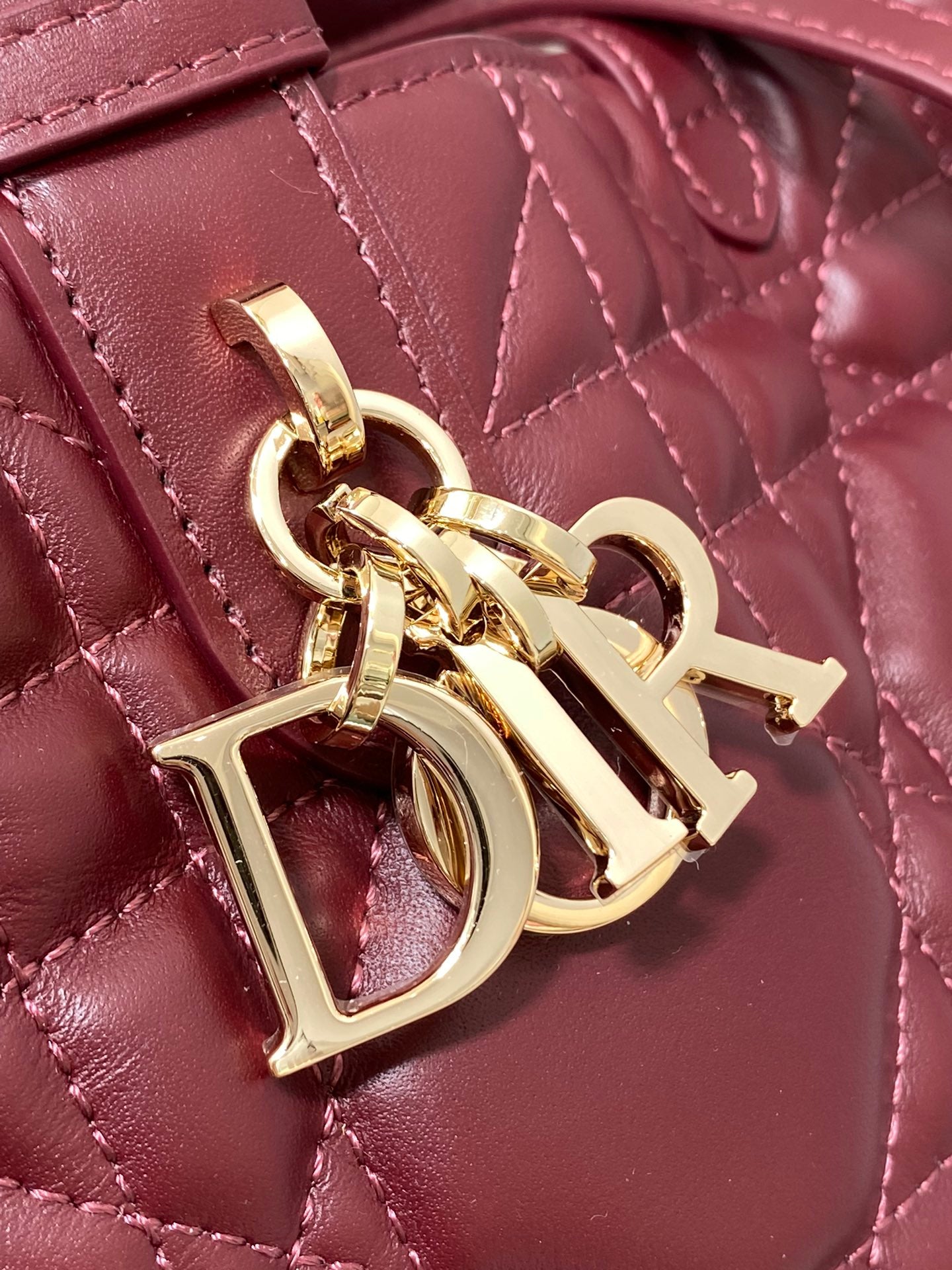 Dior Toujours Maroon Small Calfskin Handbag