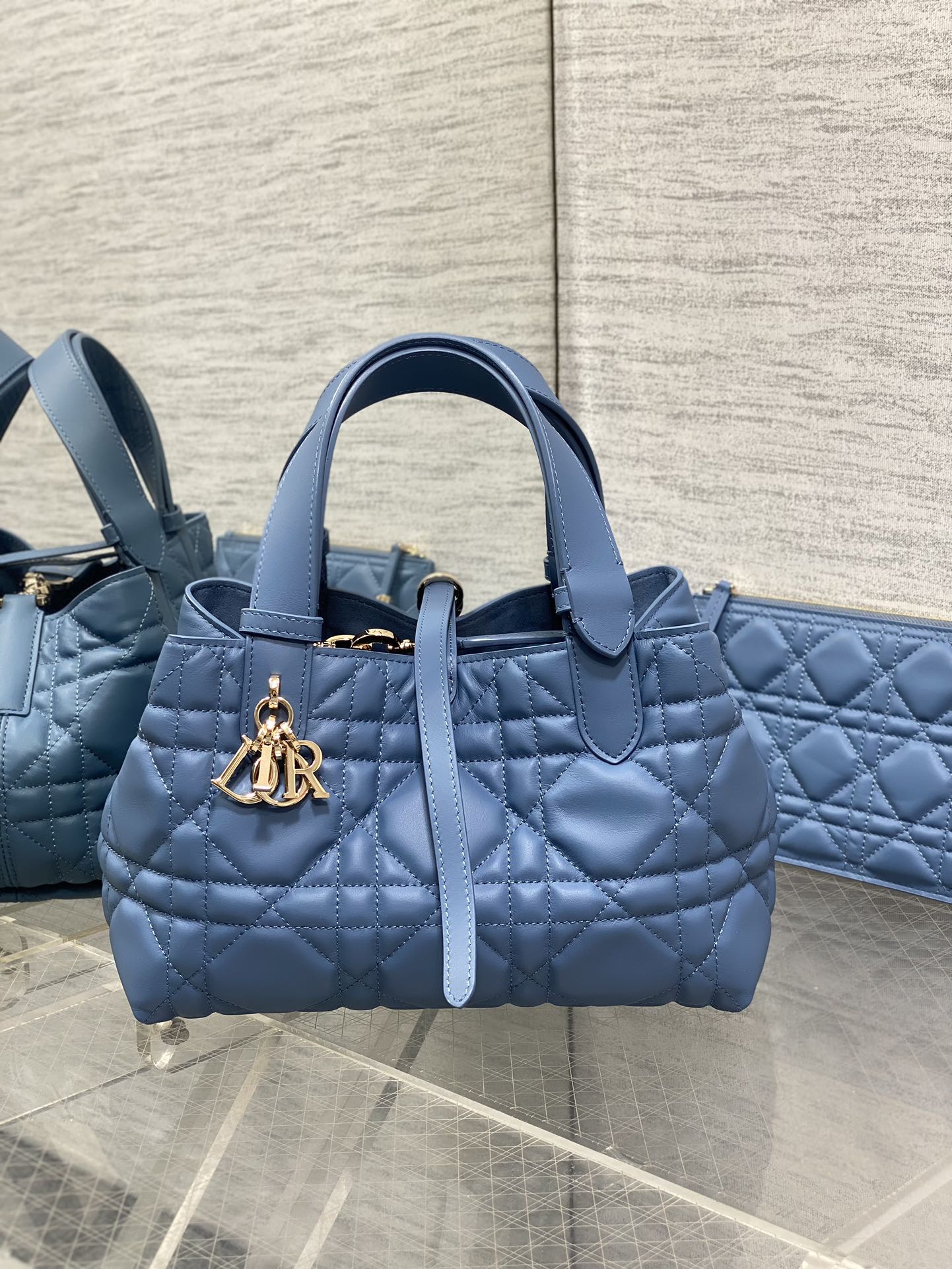 Dior Toujours Small Brick Cabinet Bag - Blue