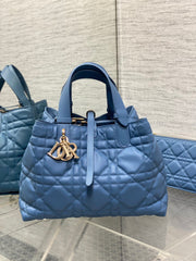 Dior Toujours Medium Blue Calfskin Handbag
