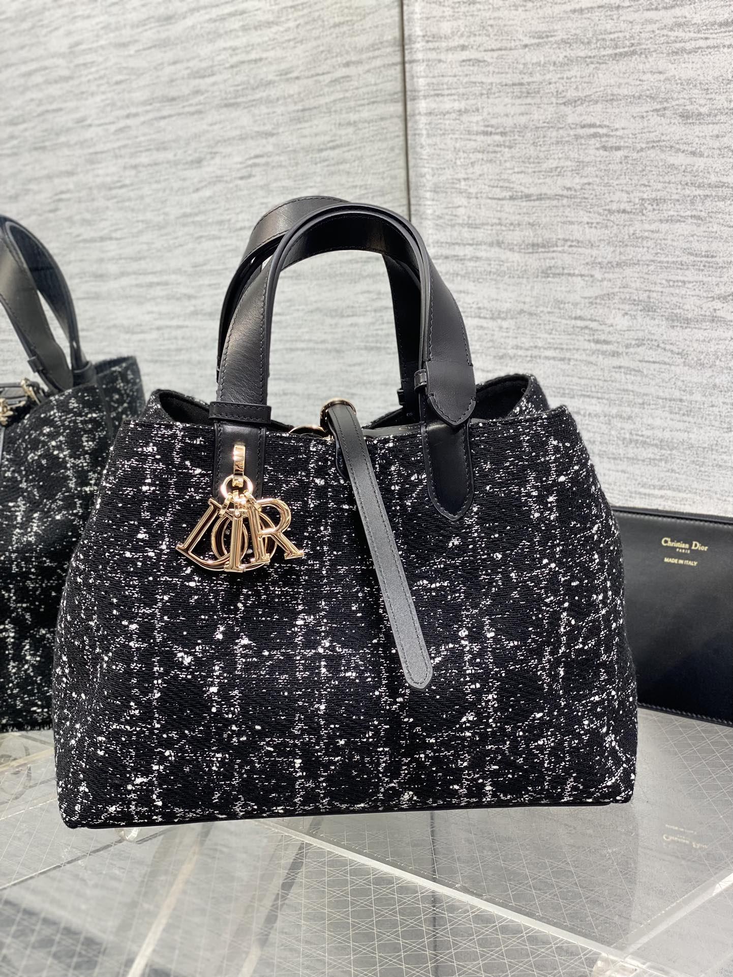 Dior Toujours Tweed Medium Handbag - Elegant Calfskin Design