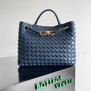 Bottega Veneta Andiamo Handbag - Woven Denim Tote