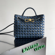 Bottega Veneta Andiamo Handbag â€“ Woven Denim Chic