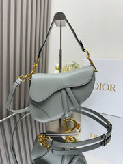 Dior Saddle Bag - Large Rock Gray Leather