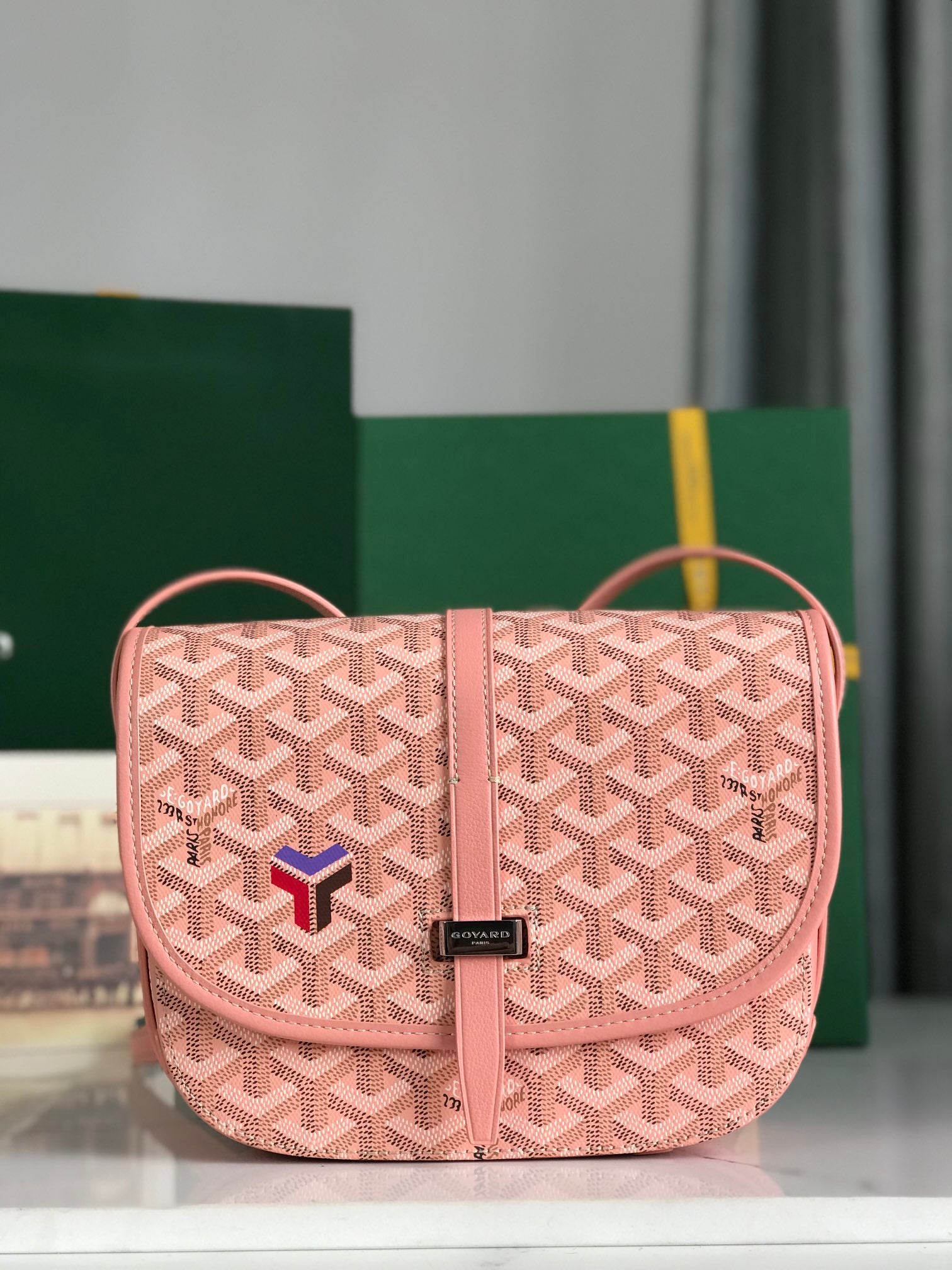 Goyard Belvedere II Silver Pink Bag