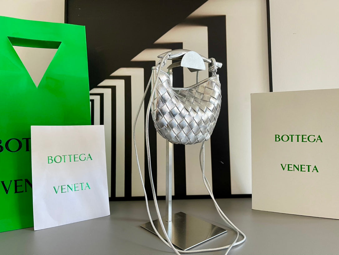 ** BV Mini Sardine Crossbody Bag - Luxury Stainless Steel with 24k Gold Plating

**