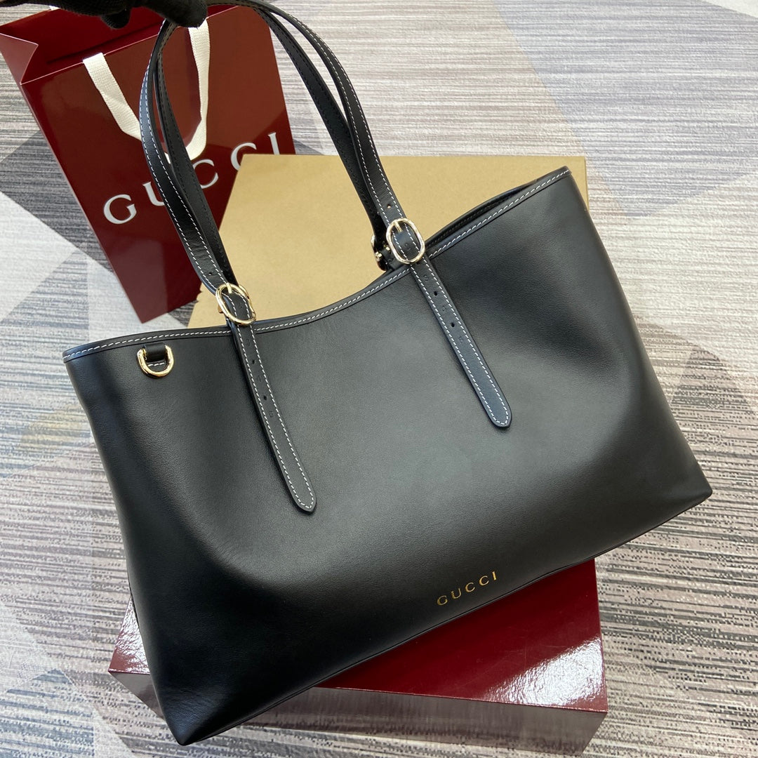Gucci GG Emblem Medium Tote Bag - Genuine Leather