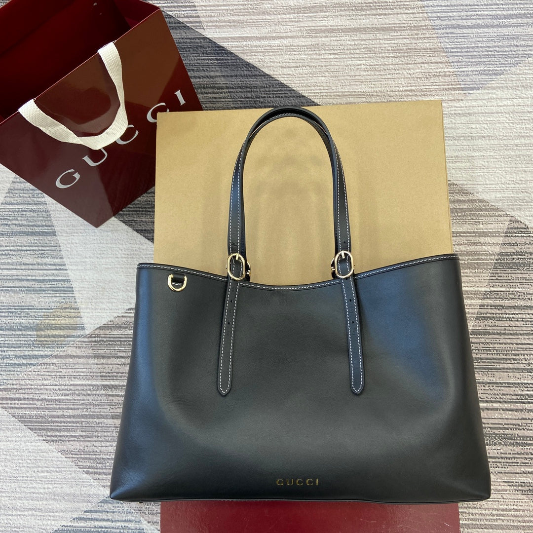 Gucci GG Emblem Medium Tote Bag - Genuine Leather