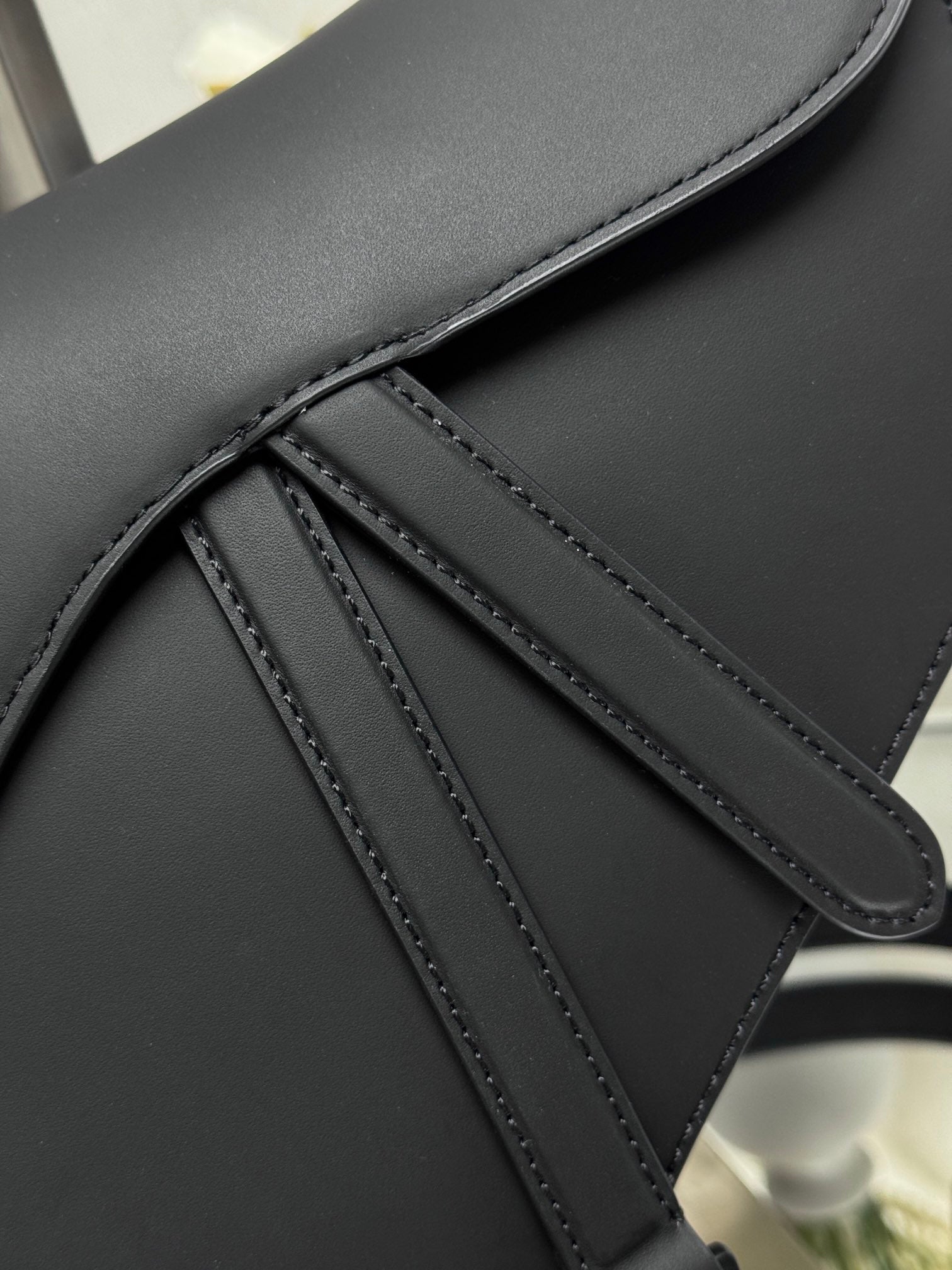 Dior Saddle Bag - Matte Black Large