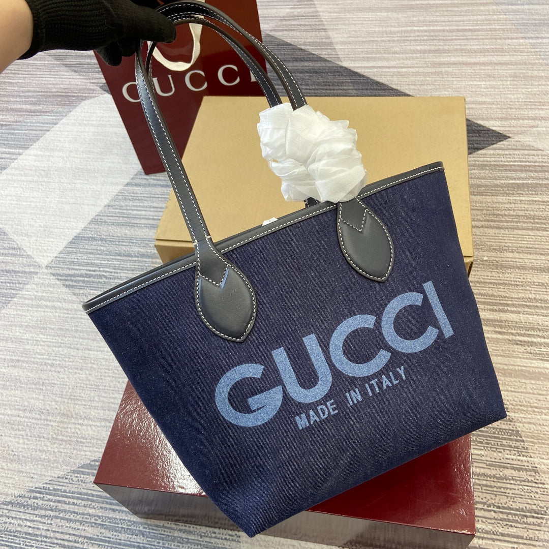 Gucci Totissima Reversible Denim Tote Bag