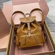 Miu Miu Brown Calfskin Convertible Shoulder Bag â€“ Model 5BZ042
