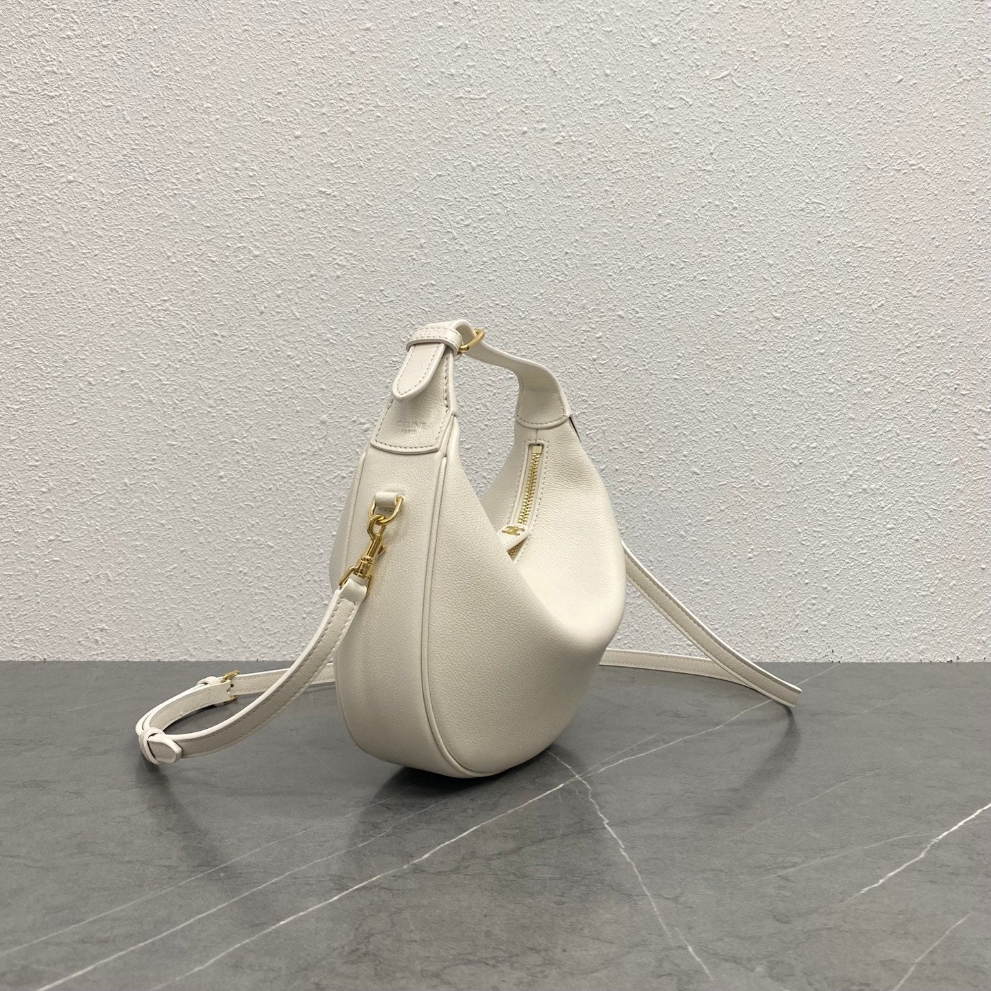 Celine LuLu Crescent Bag - Genuine Calfskin, Versatile Style