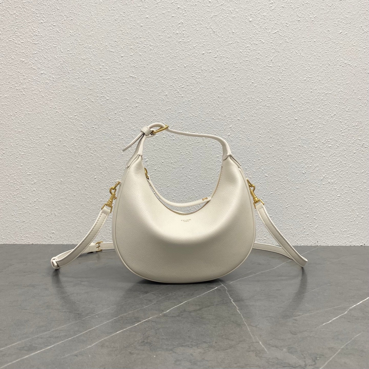 Celine LuLu Crescent Bag - Genuine Calfskin, Versatile Style