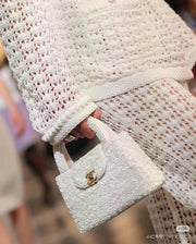 Chanell2025/26 Early Spring Seires - AS4416 Kelly Sequin Embroidery Black/White