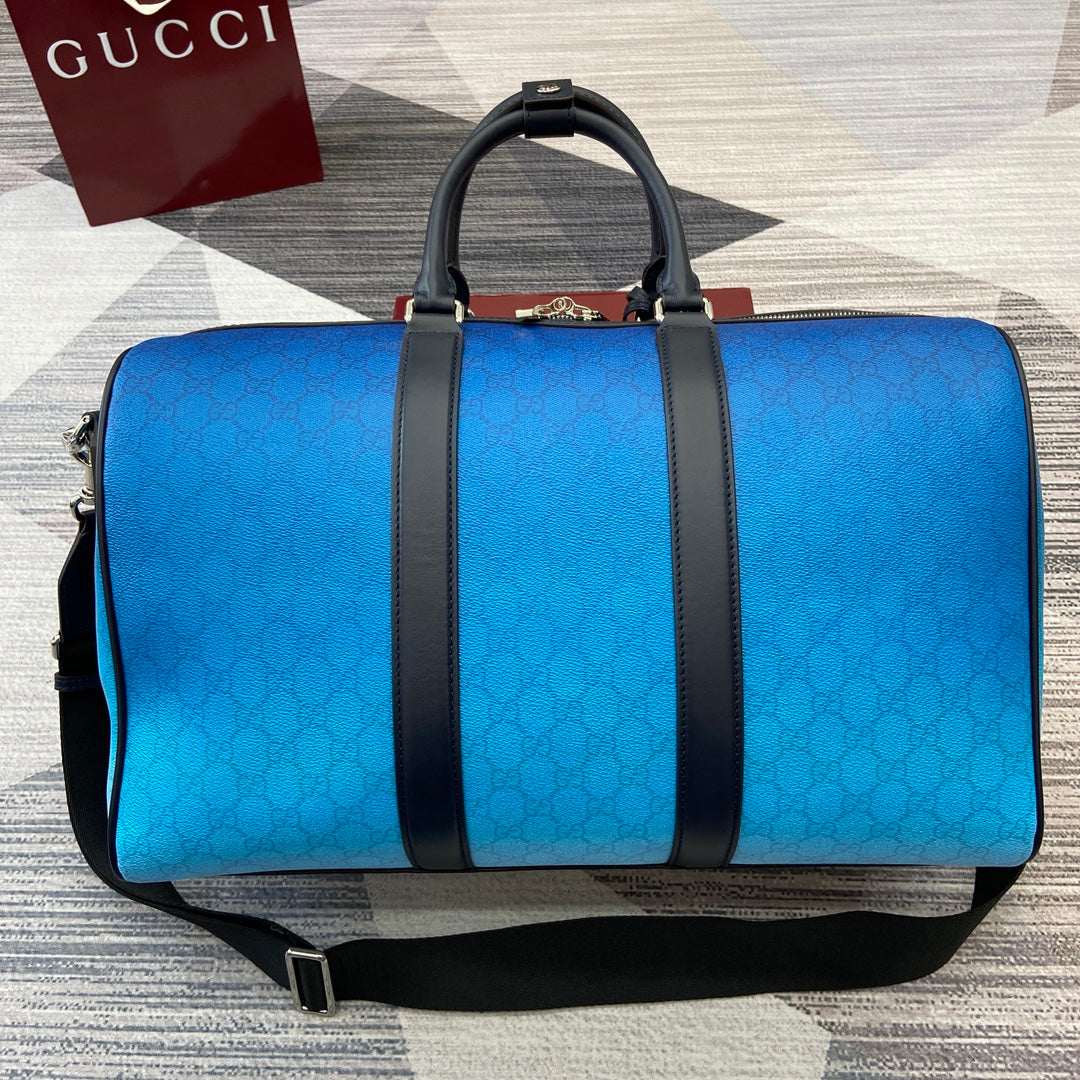 Gucci Gradient Blue GG Monogram Travel Bag