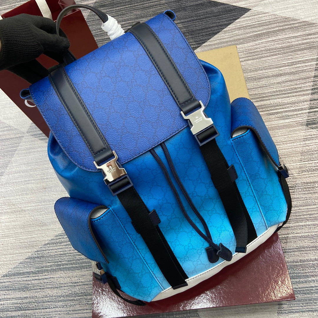 Gucci Gradient Blue GG Monogram Backpack