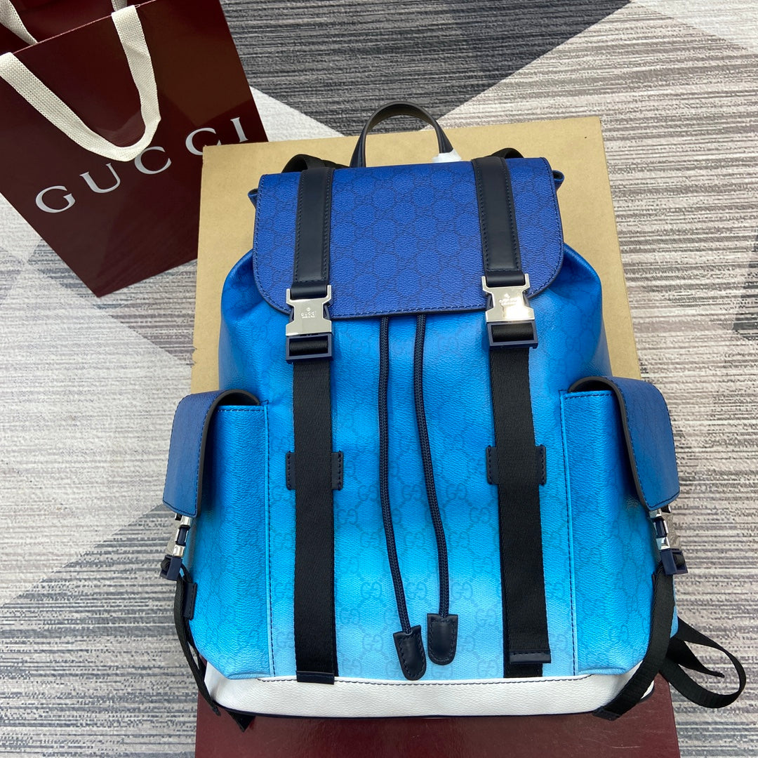 Gucci Gradient Blue GG Monogram Backpack