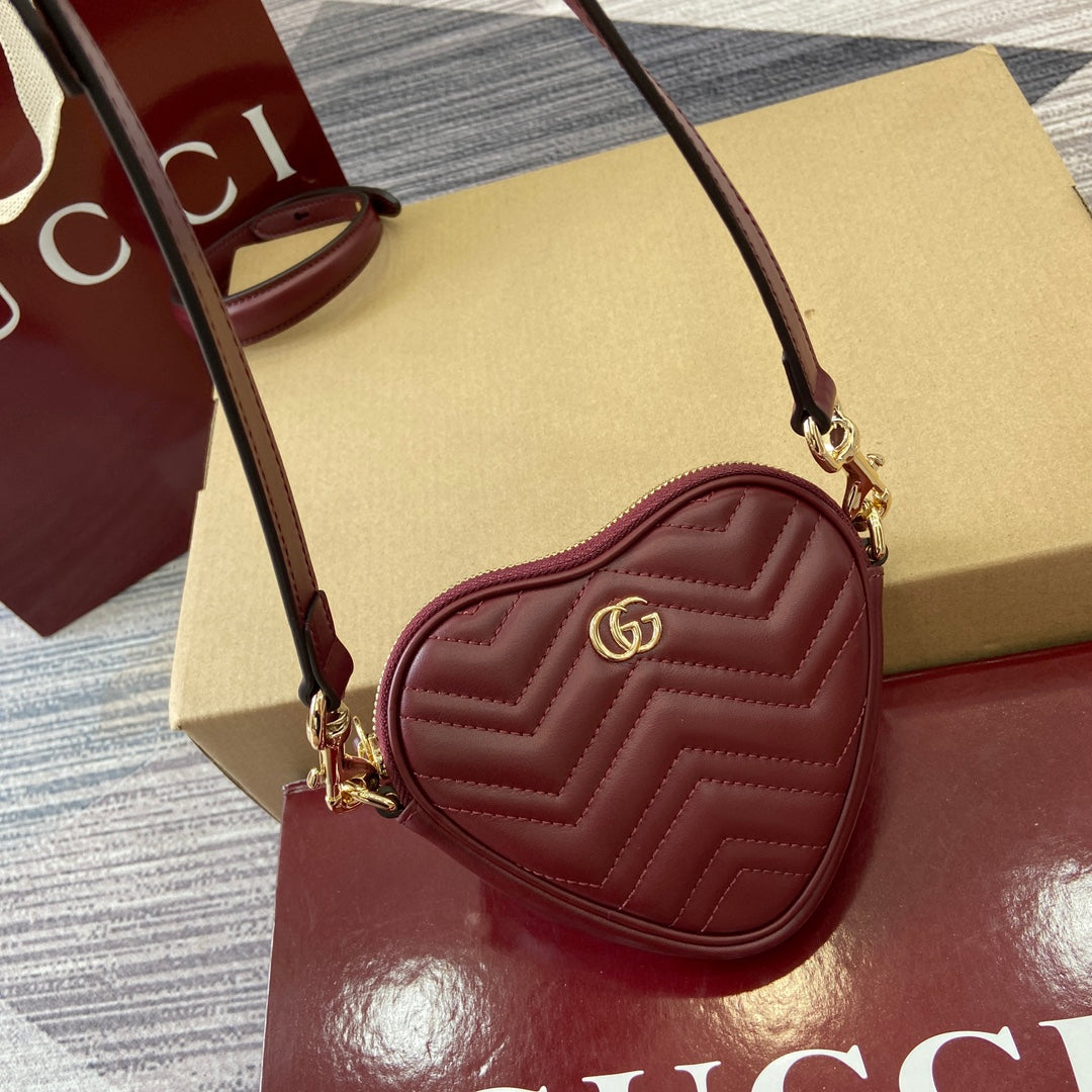 Gucci GG Marmont Mini Handbag - Anchor Red