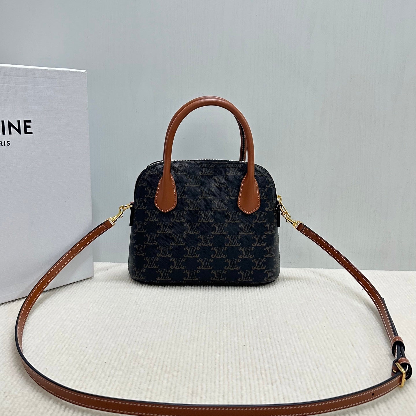 Celine Honorine Logo Print Handbag - Versatile Stylish Accessory